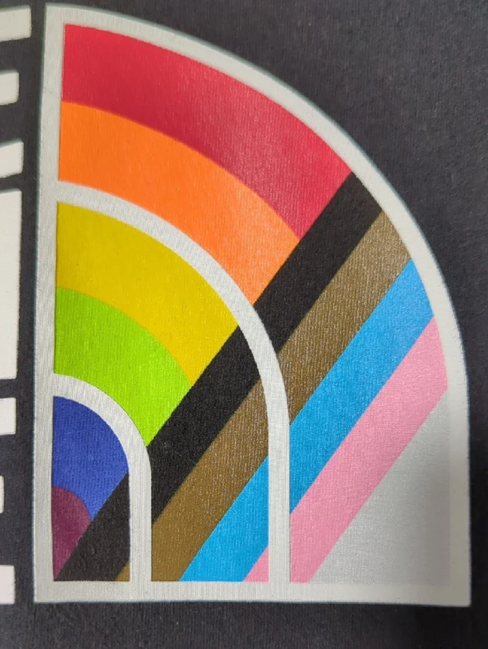 The North Face Black Short Sleeve Tee Rainbow Gay Pride Trans Non-Binary Mens XL